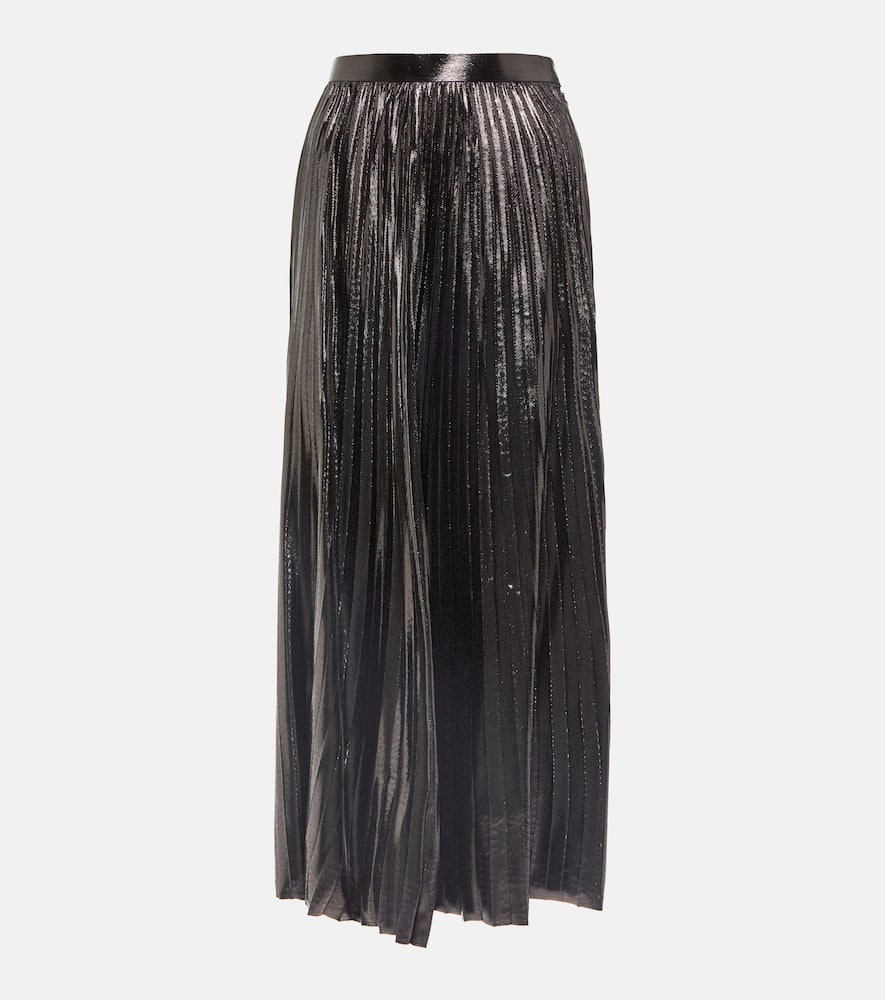 Junya Watanabe High-waist Pleated Skirt In Black