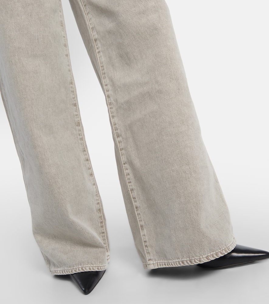 Agolde Magda Organic Cotton Carpenter Jeans In Beige