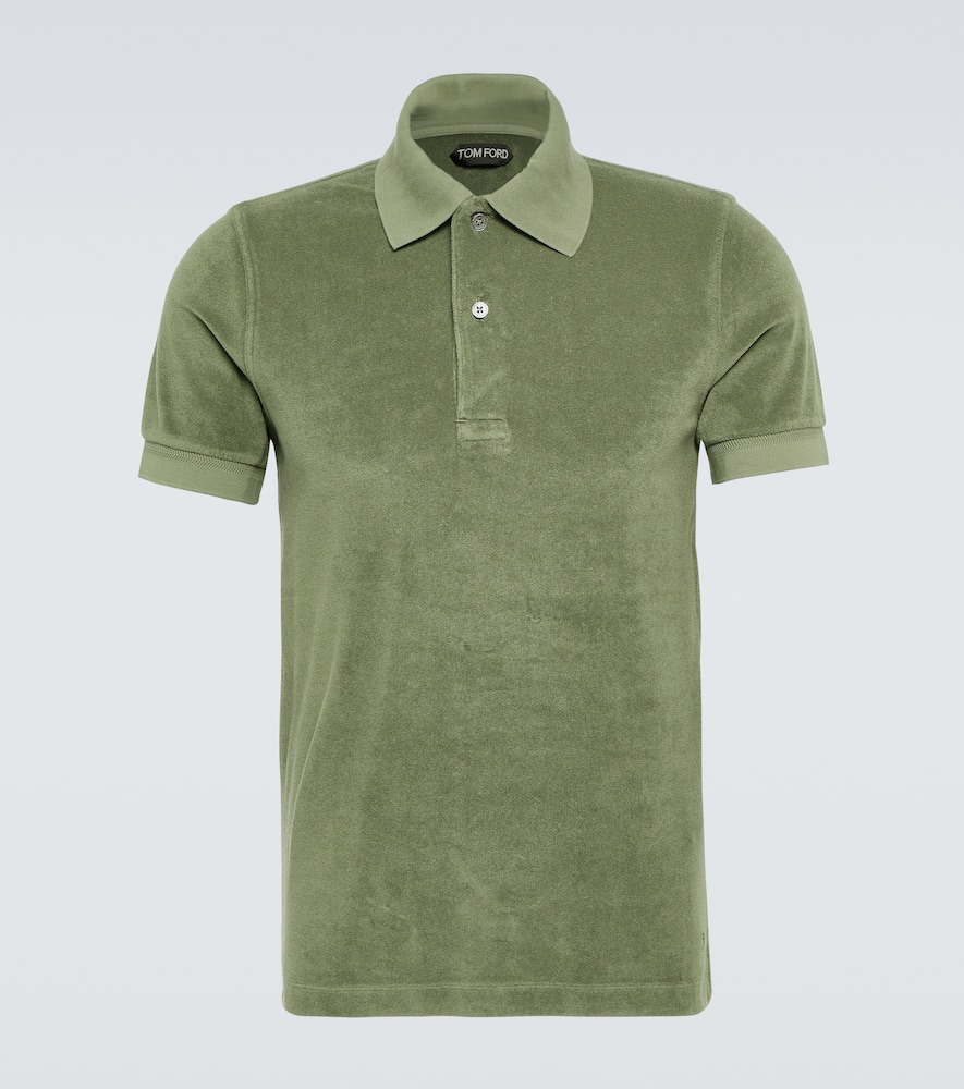 Tom Ford Cotton-blend terry polo shirt