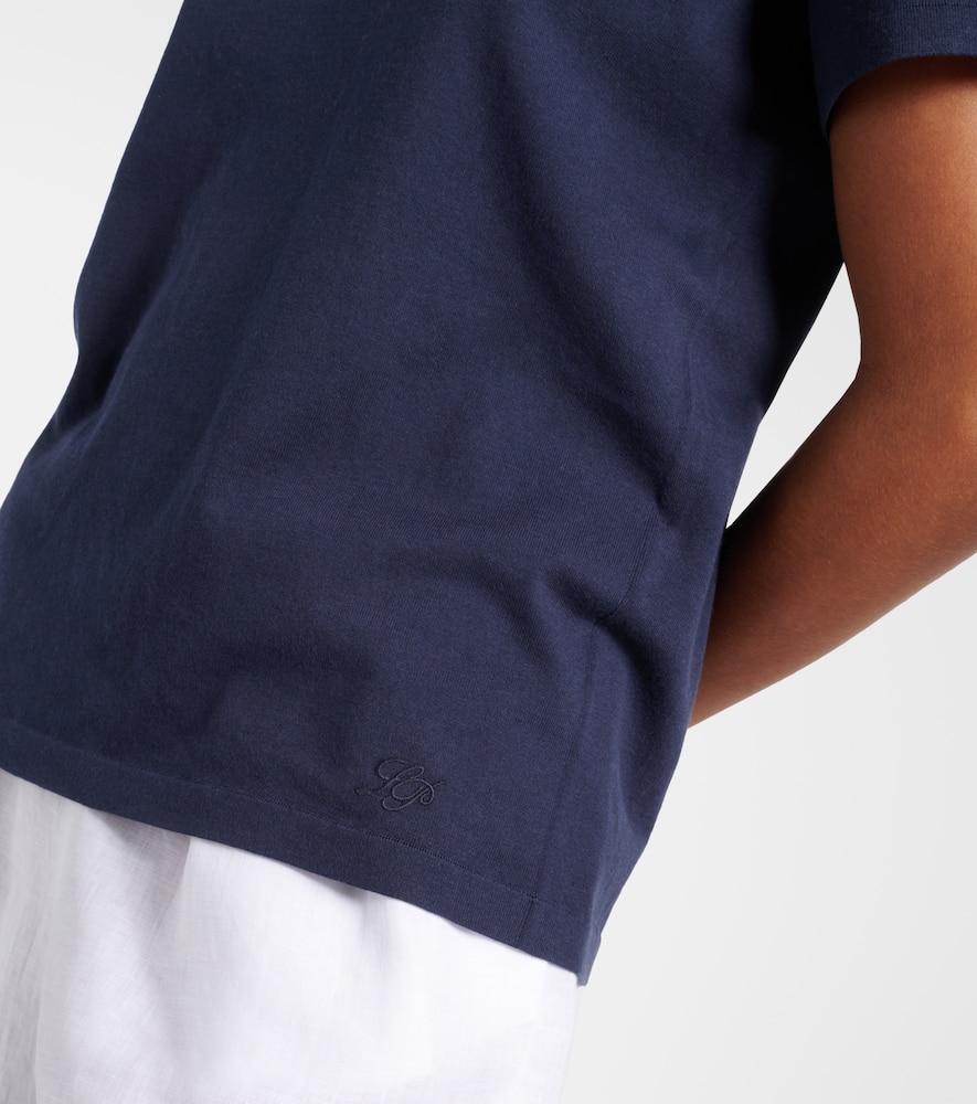 Shop Loro Piana Angera Cotton T-shirt In Blue