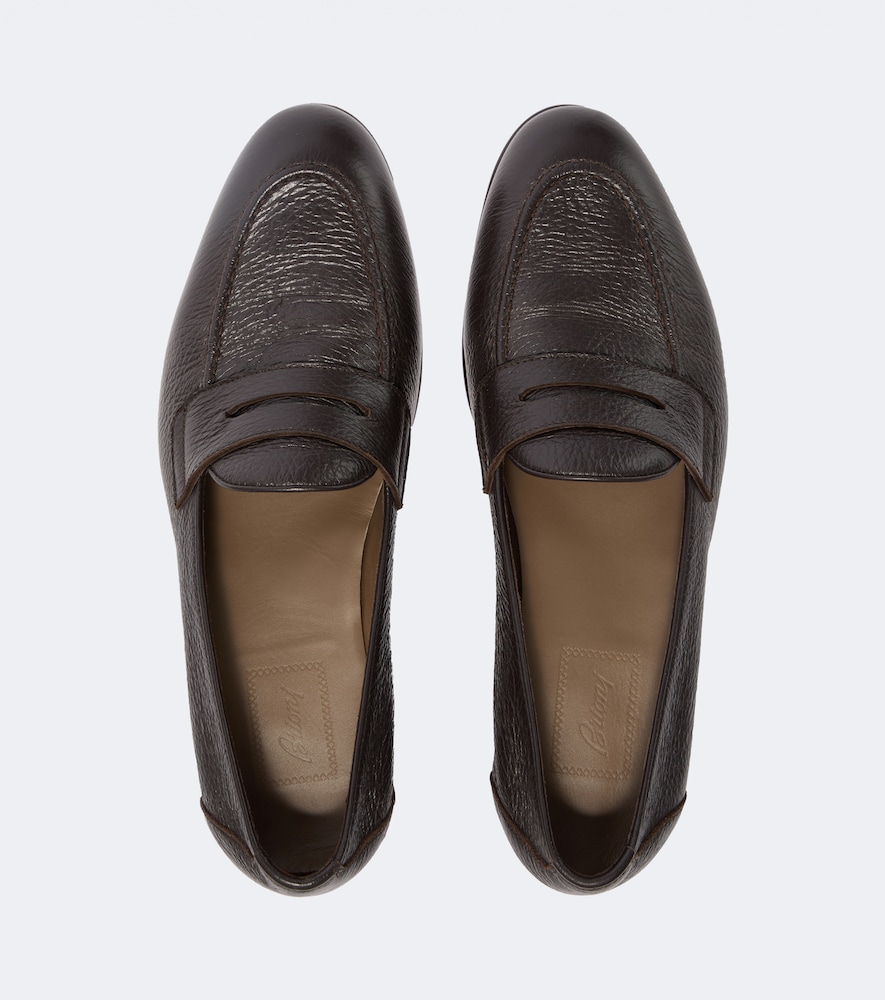 Appia Grained Leather Penny Loafers