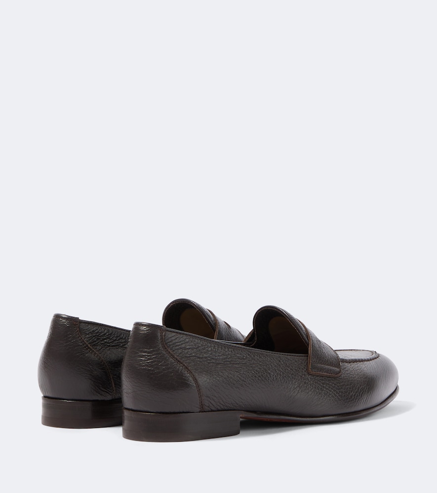 Appia Grained Leather Penny Loafers