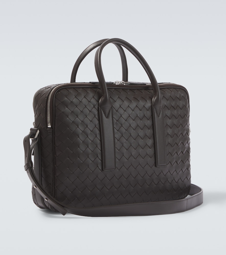  Bottega Veneta Bottega Veneta Getaway Intrecciato Leather Briefcase 