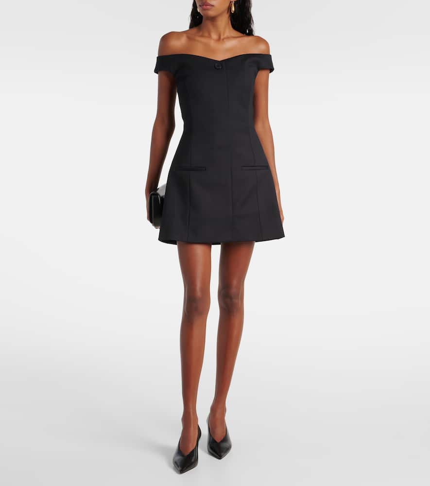 Sir Sandrine Off-shoulder Minidress In Black