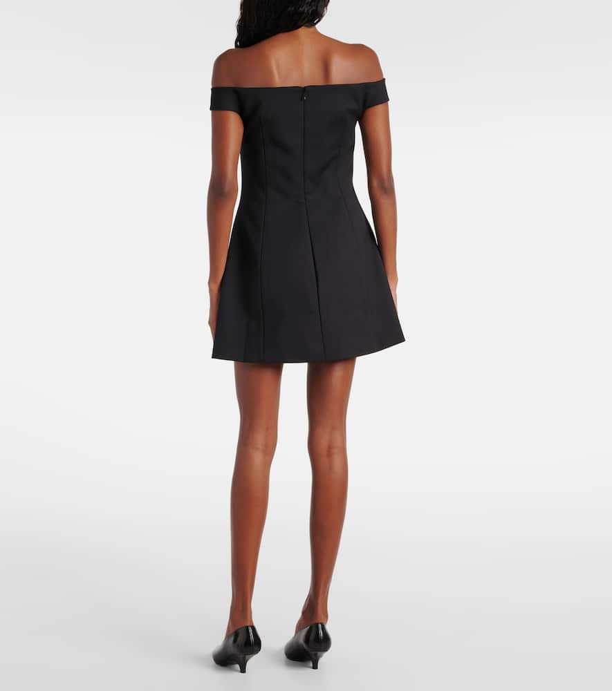 Sir Sandrine Off-shoulder Minidress In Black