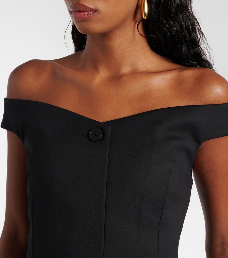Sir Sandrine Off-shoulder Minidress In Black