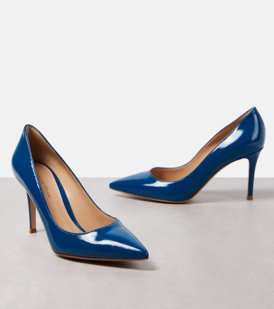Gianvito Rossi Blue Pointed Toe Pumps In Blue
