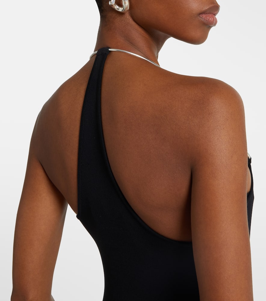 Christopher Esber Float One Shoulder Maxi Dress In Black