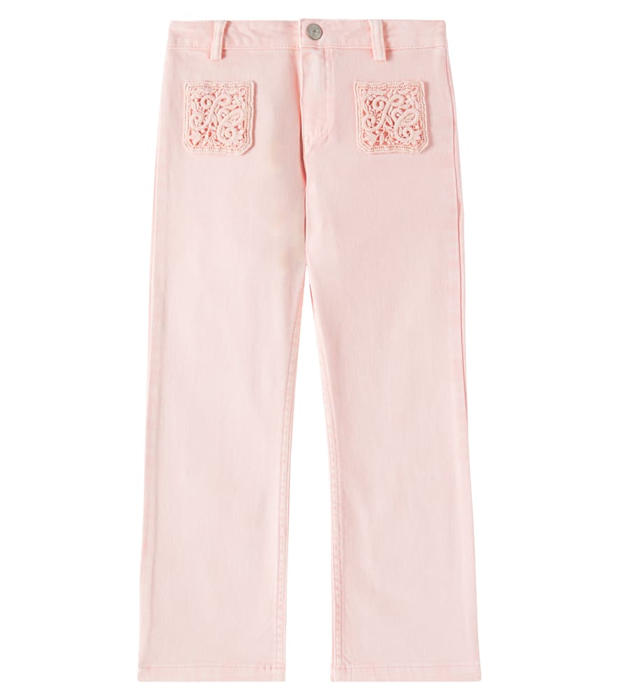 Tartine Et Chocolat Embroidered Jeans In Pink
