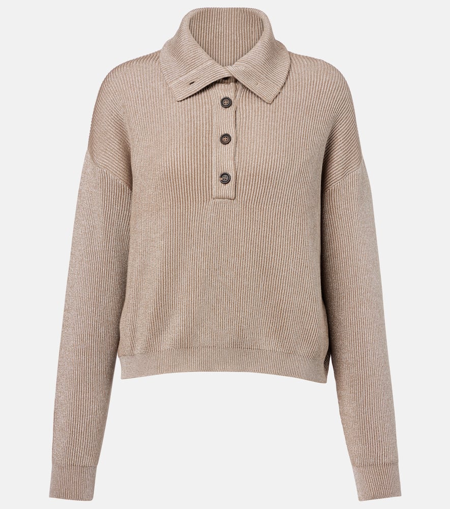 Brunello Cucinelli Cotton-blend Sweater In Beige