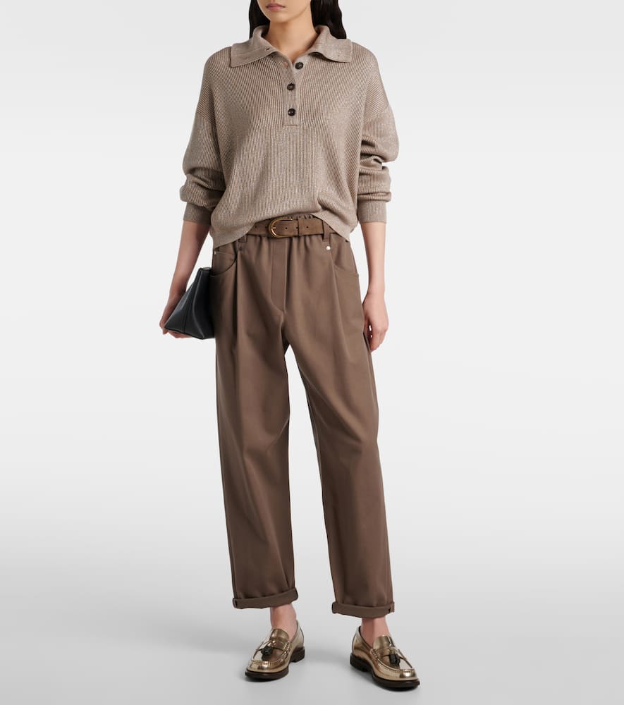 Brunello Cucinelli Cotton-blend Sweater In Beige