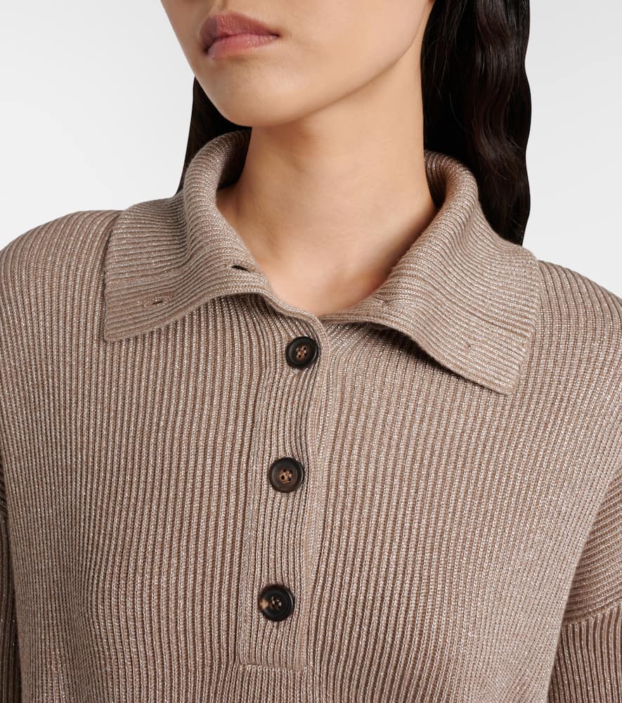 Brunello Cucinelli Cotton-blend Sweater In Beige
