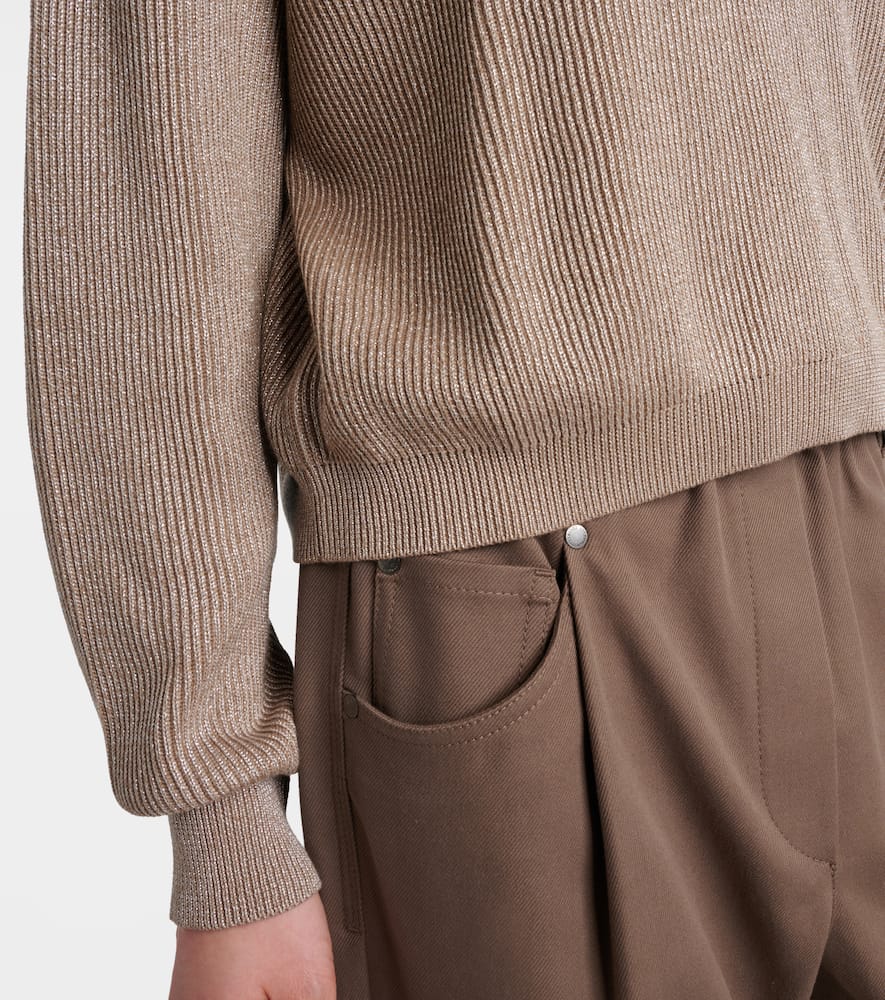 Brunello Cucinelli Cotton-blend Sweater In Beige