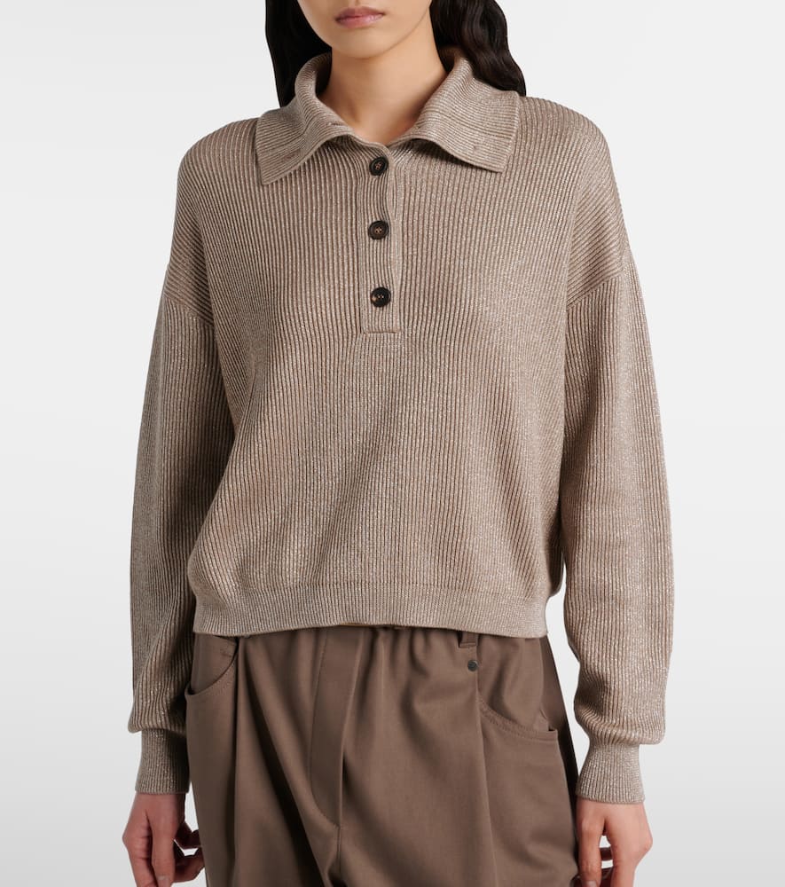 Brunello Cucinelli Cotton-blend Sweater In Beige
