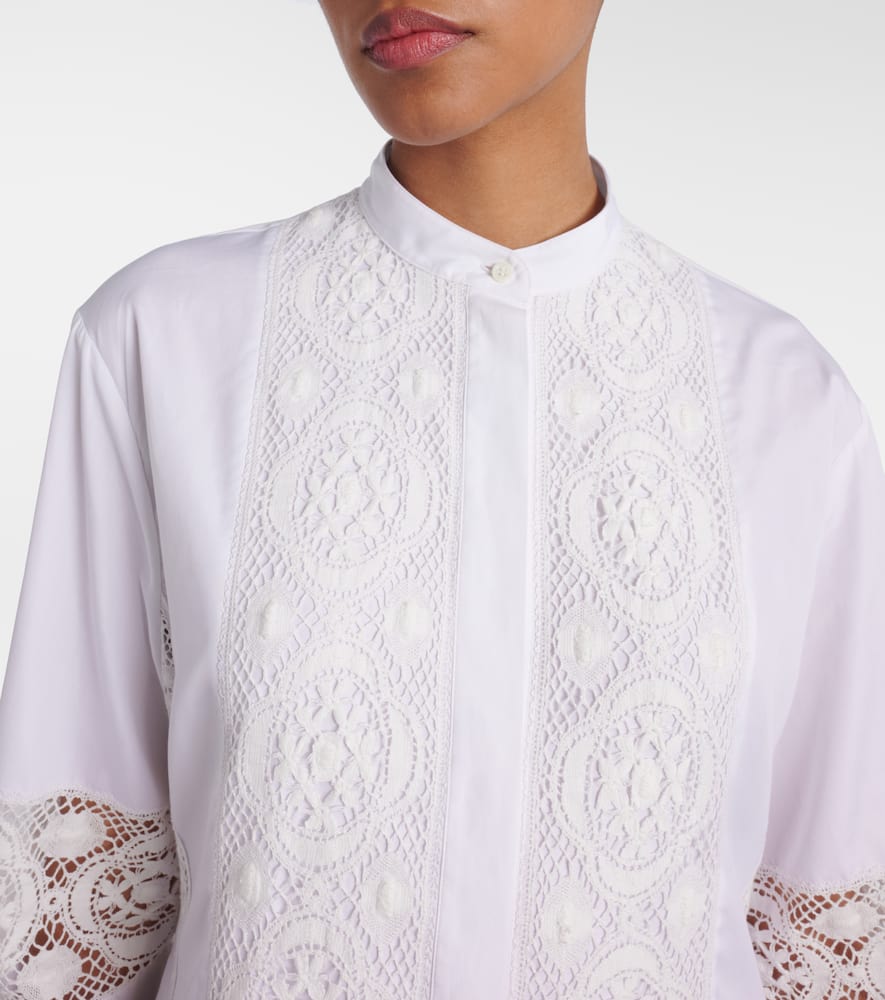 Loewe Paula's Ibiza Cotton Poplin Shirt Dress In White
