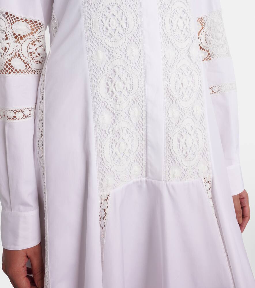 Loewe Paula's Ibiza Cotton Poplin Shirt Dress In White