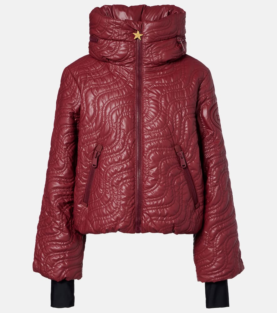 Goldbergh Solaria Quilted Down Ski Jacket In Red