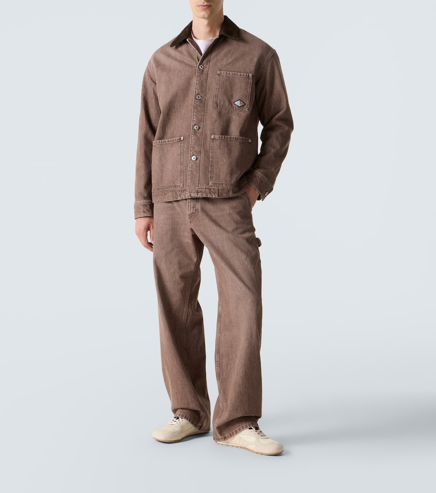 Bottega Veneta Mens Brown Washed-effect Straight-leg Denim Jeans In Brown