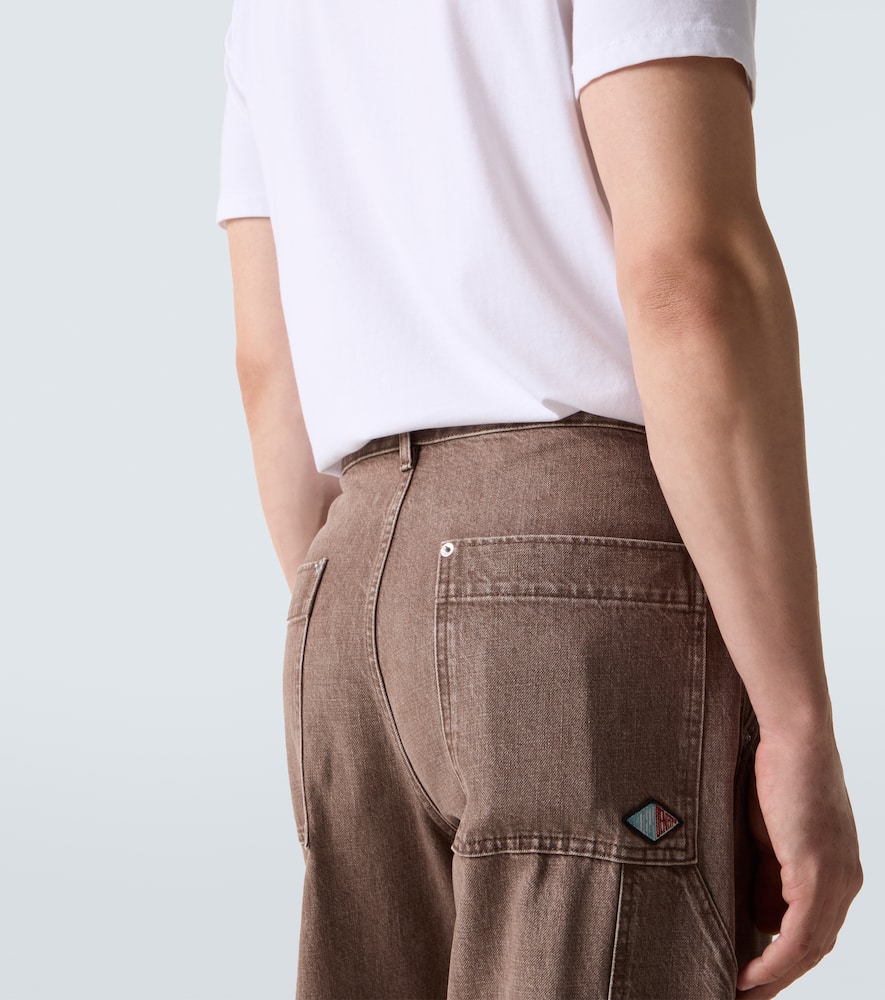 Bottega Veneta Mens Brown Washed-effect Straight-leg Denim Jeans In Brown