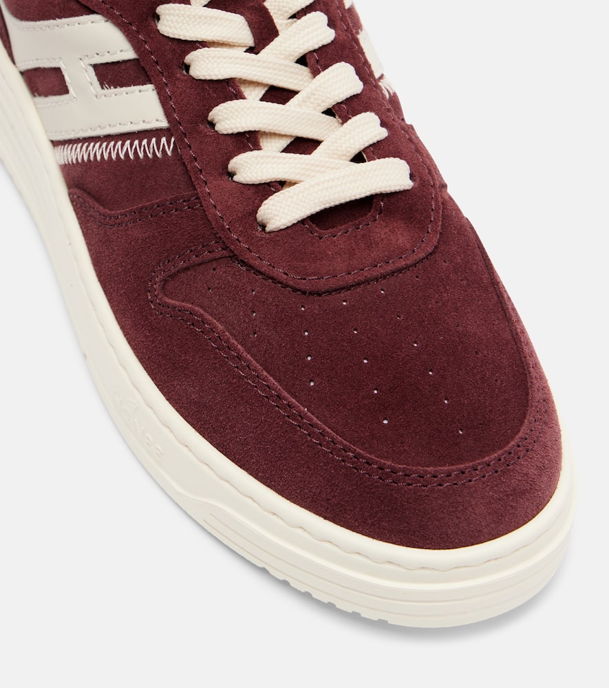 Hogan H630 Suede Sneakers In Burgundy