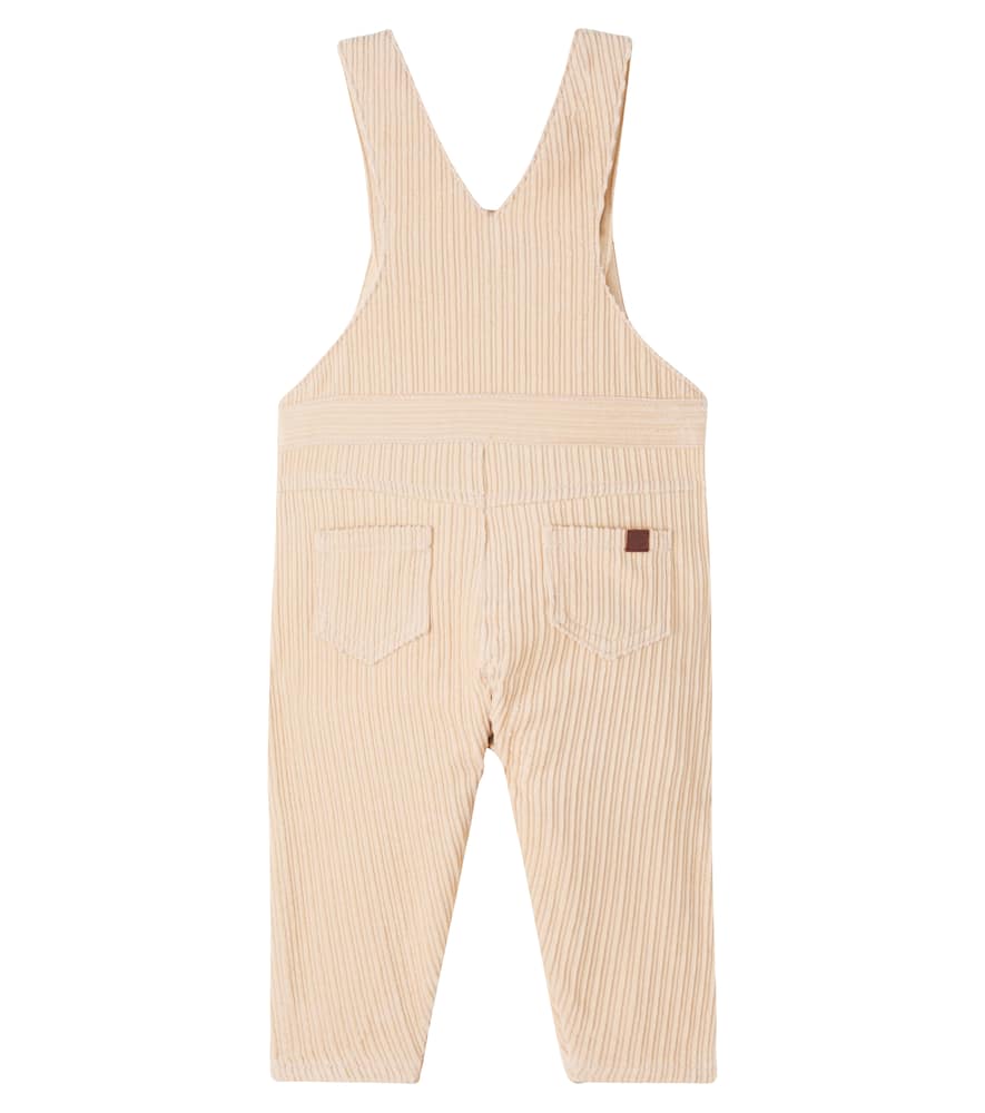 Tartine Et Chocolat Baby Cotton Corduroy Overalls In Neutral