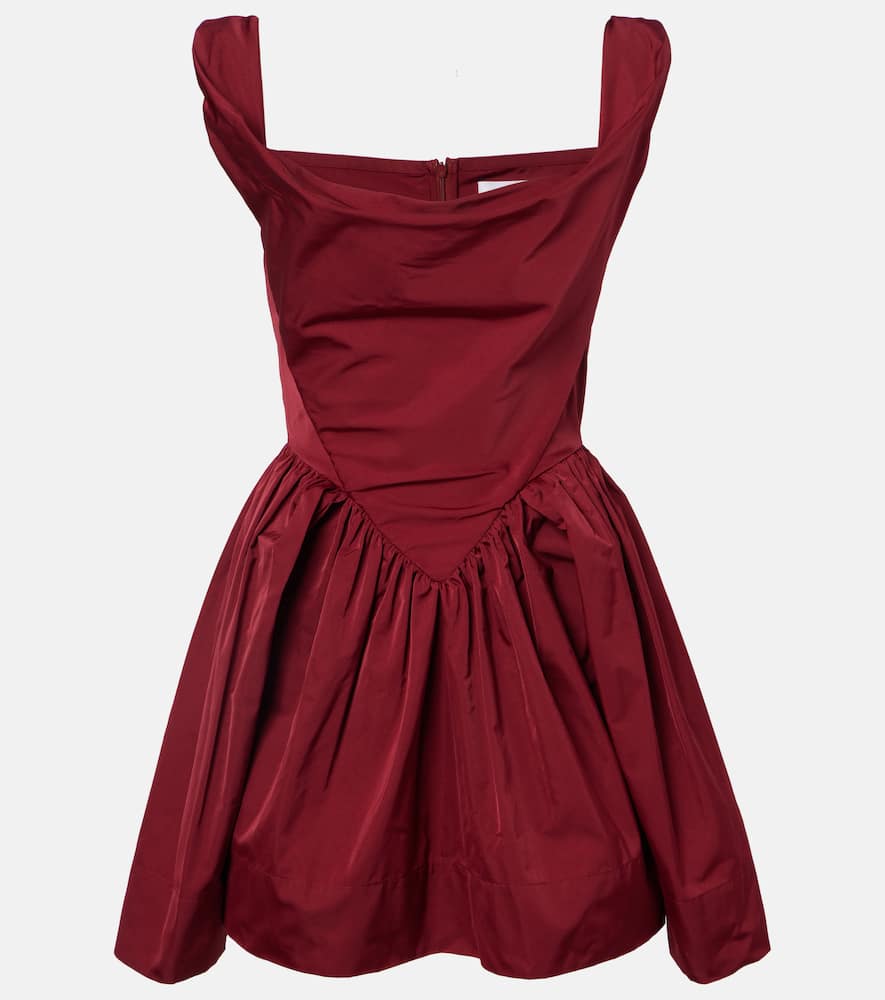 Vivienne Westwood Mini Sunday Draped Corset Dress In Brown
