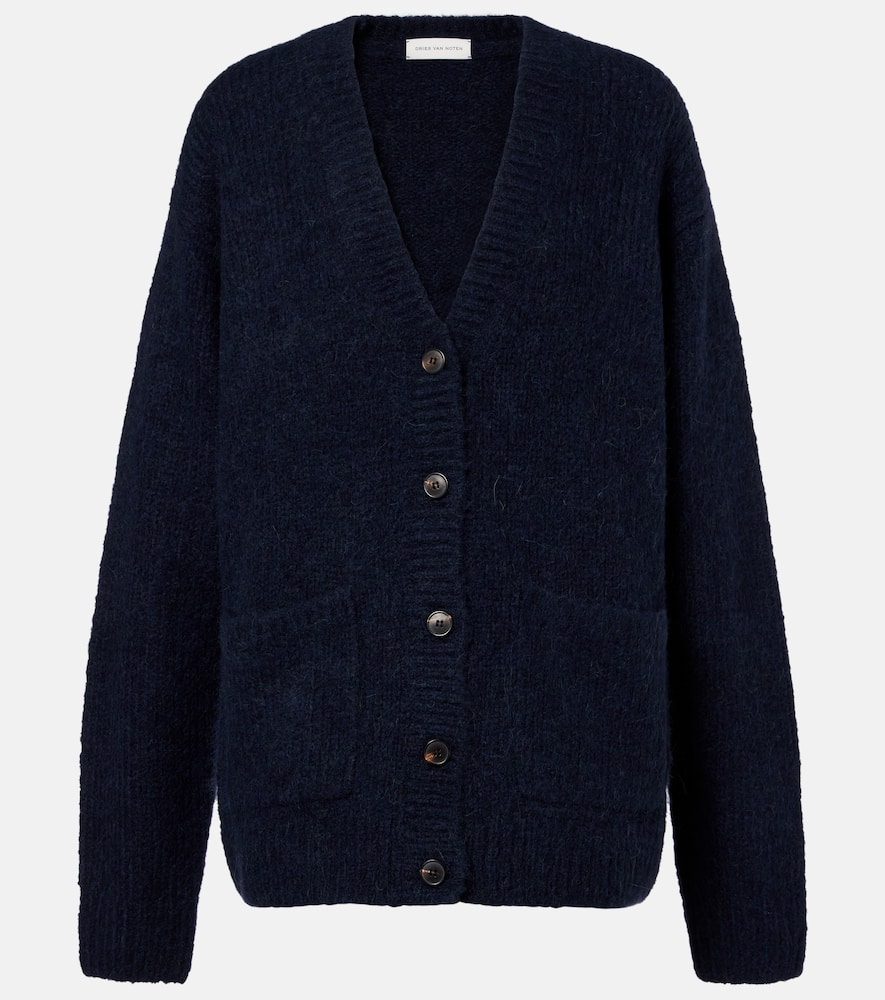Dries Van Noten Alpaca And Wool-blend Cardigan In Black