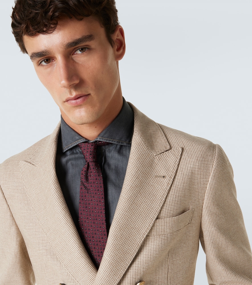 Brunello Cucinelli Brunello Cucinelli Corbata De Seda En Jacquard 