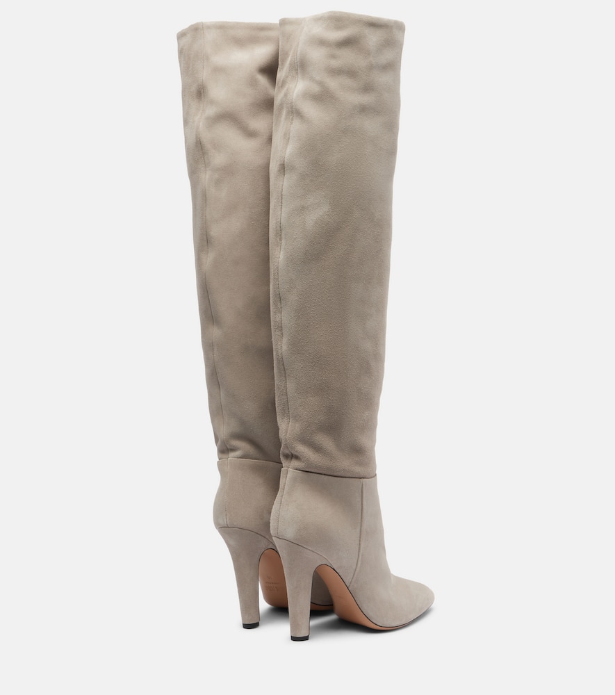 Paris Texas Elsa 100 Suede Over-the-knee Boots In Neutral