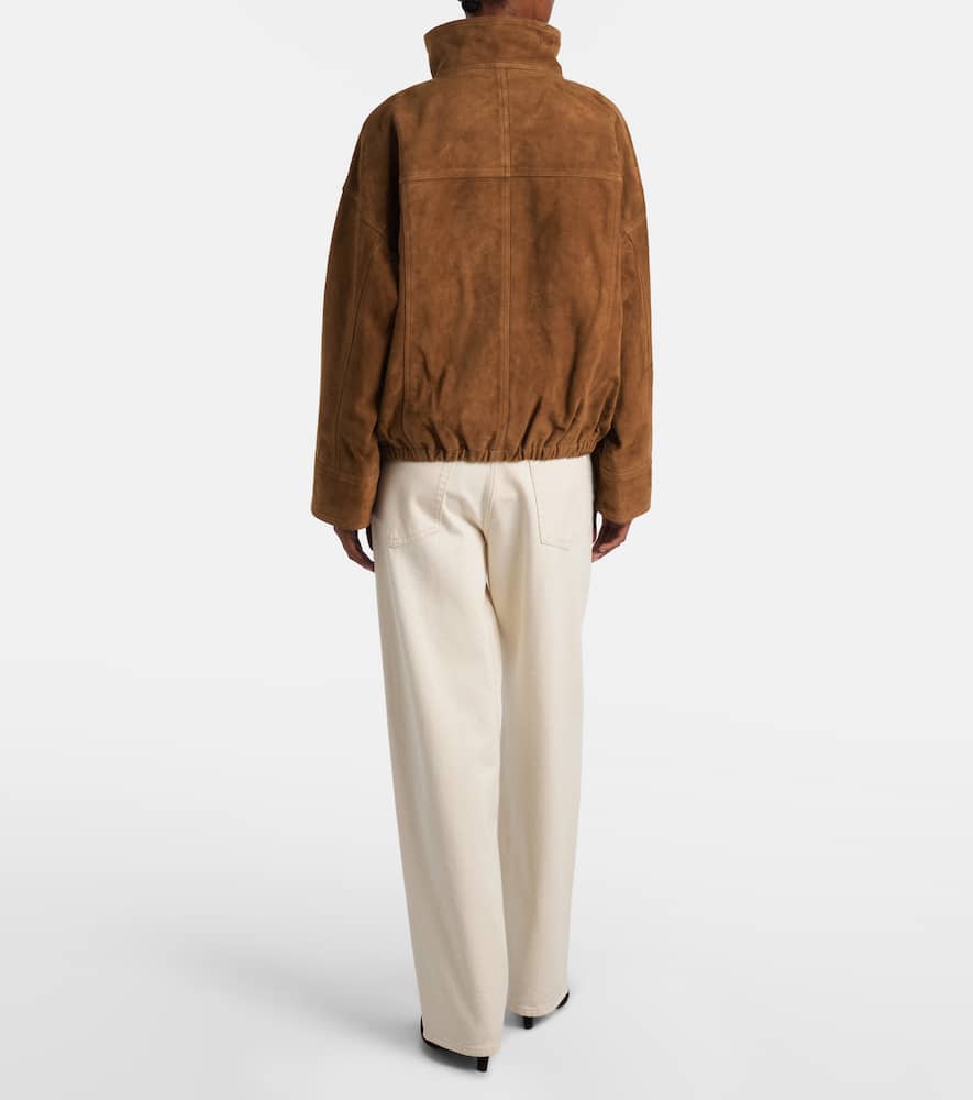 Rohe Suede Bomber Jacket In Brown