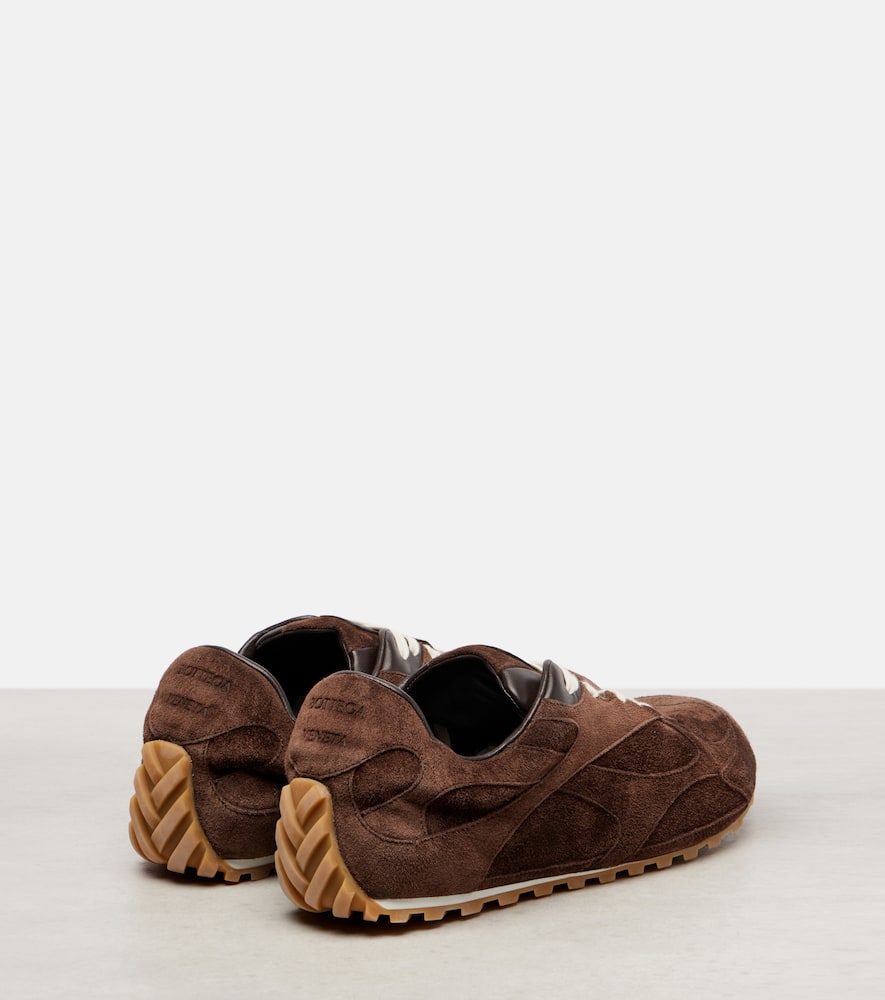 Bottega Veneta Orbit Flash Suede Sneakers In Brown