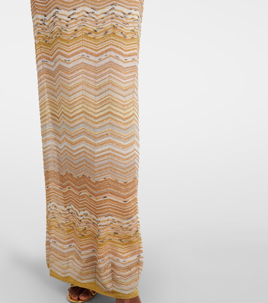 Missoni Zig Zag Lamé Maxi Dress In Multi