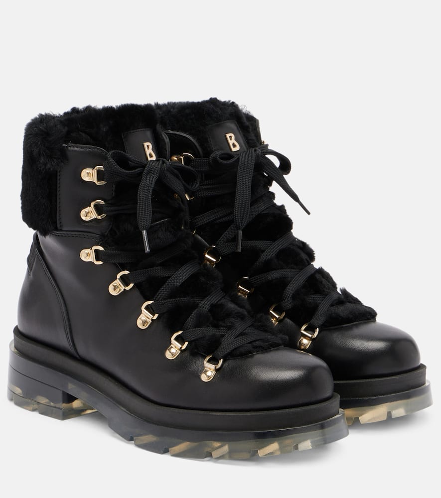 Bogner Swansea Shearling-lined Leather Ankle Boots In Black