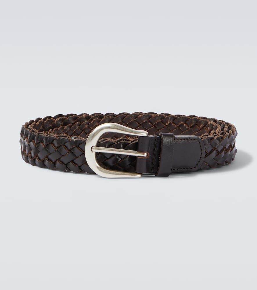 Studio Nicholson X Aaron Levine Braided Leather Belt In Brown