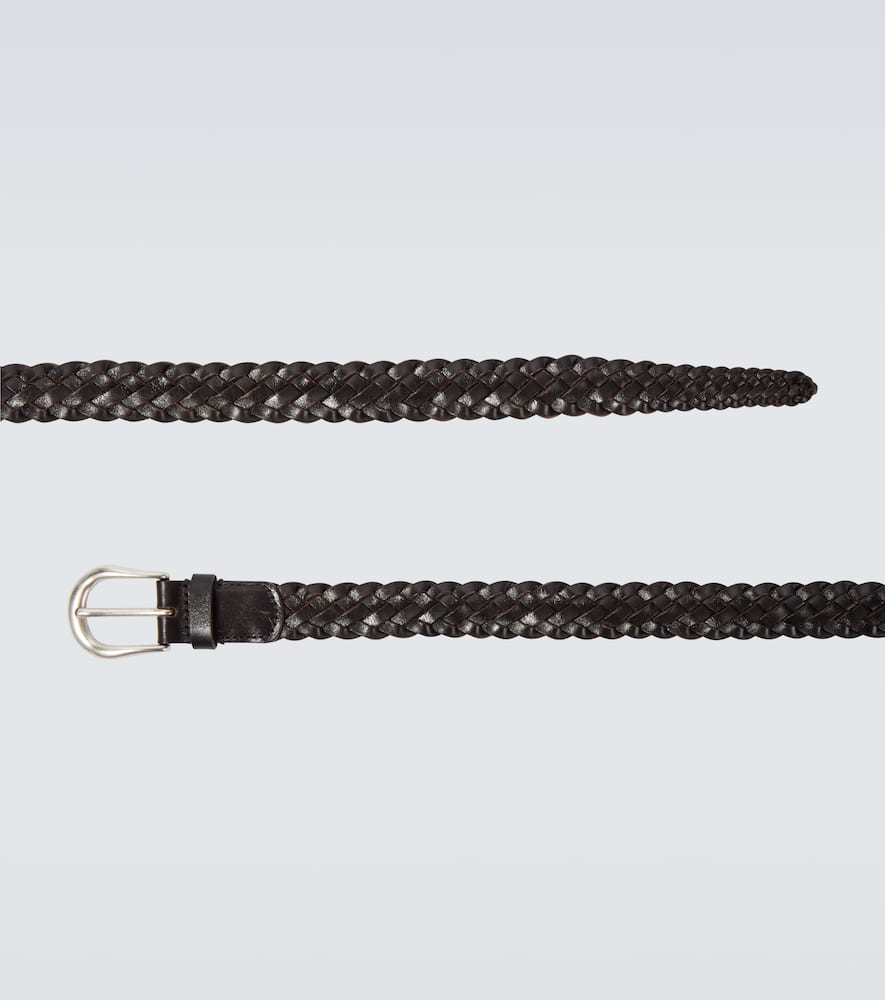 Studio Nicholson X Aaron Levine Braided Leather Belt In Brown