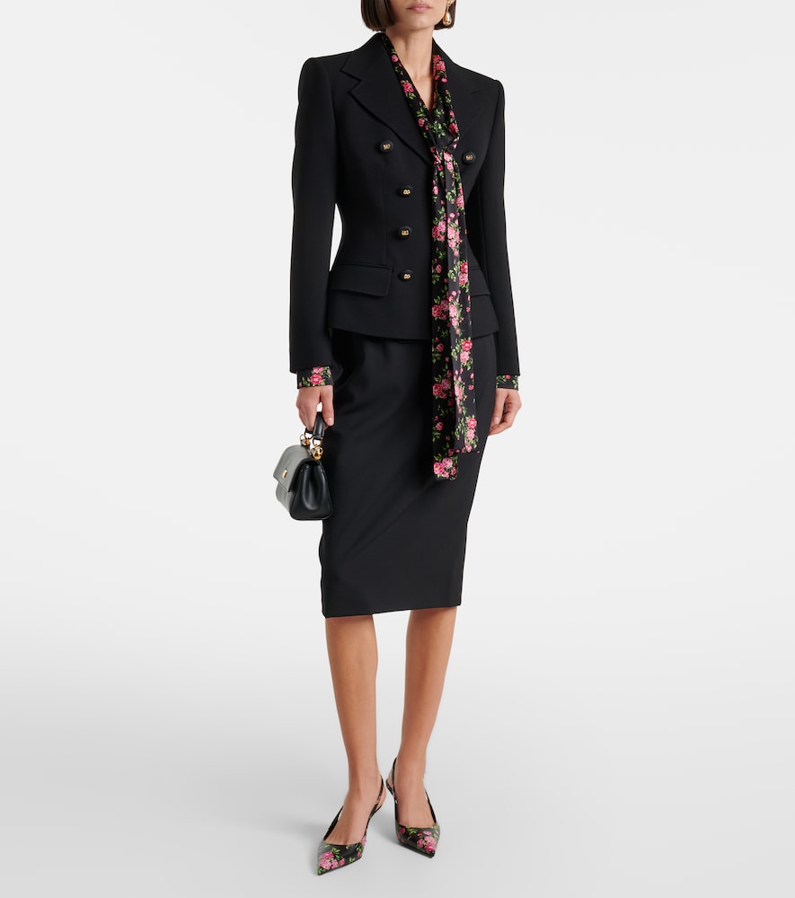Dolce & Gabbana Wool-blend pencil skirt