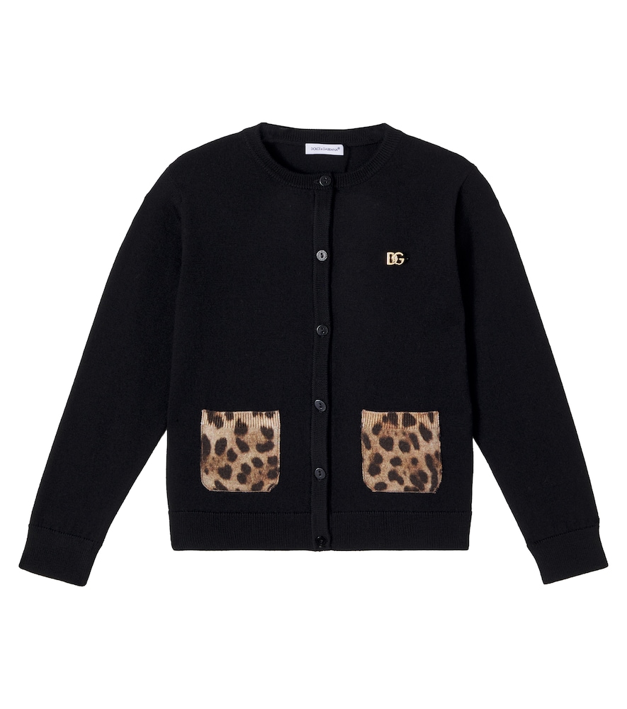 Dolce&Gabbana Kids Black Virgin Wool Cardigan Y Size 14 - Mytheresa