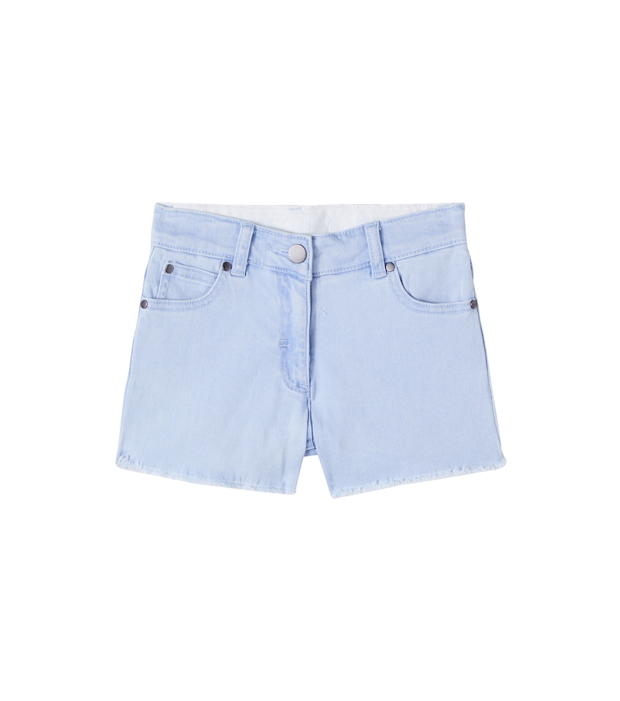 Stella McCartney Kids Crochet-trimmed denim shorts　ステラ マッカートニー キッズ かぎ針編みトリム デニム ショートパンツ Stella