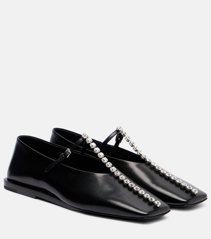 Jil Sander Ballerines en cuir cristaux 595 €