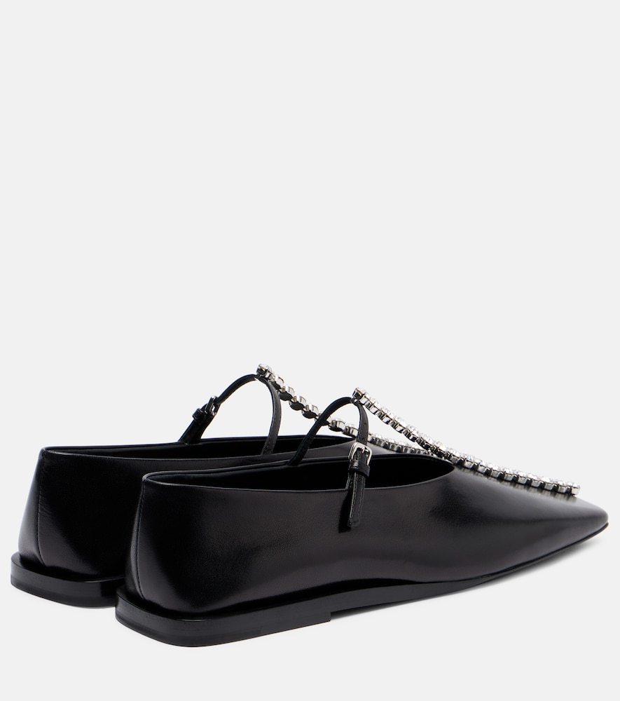 Crystal-Embellished Ballet Flats
