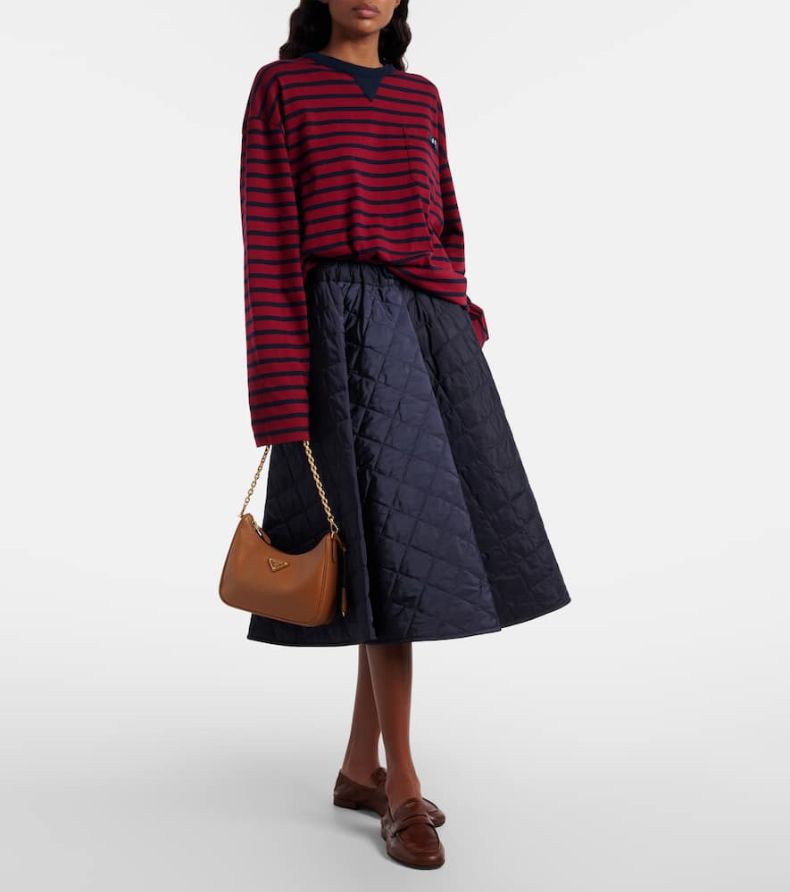 Prada Re-edition 2005 Small Leather Shoulder Bag In Sand