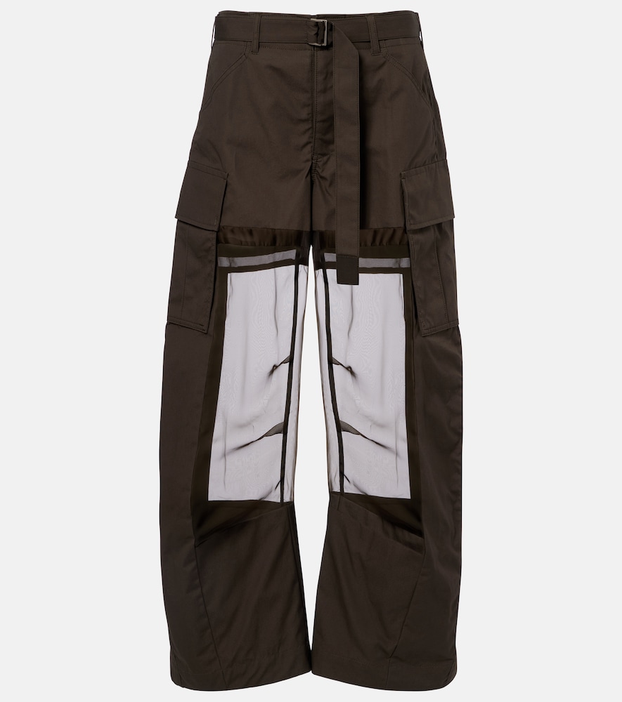 Sacai Paneled Cotton Cargo Pants