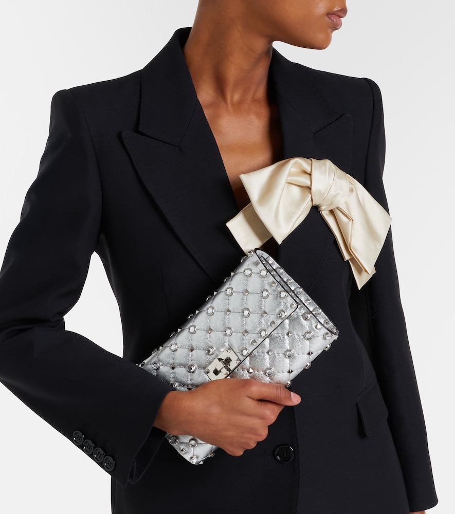 Valentino Garavani Rockstud Spike metallic leather shoulder bag