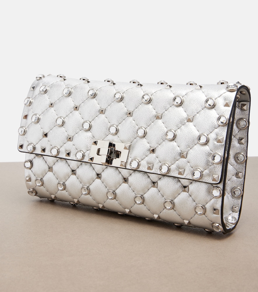 Valentino Garavani Valentino Garavani Rockstud Spike Metallic Leather Shoulder Bag 