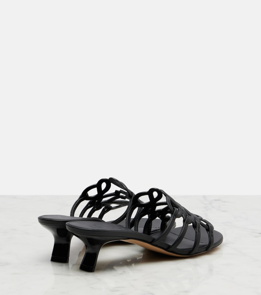  Loewe Loewe Mules Petal De Piel Con Anagrama 