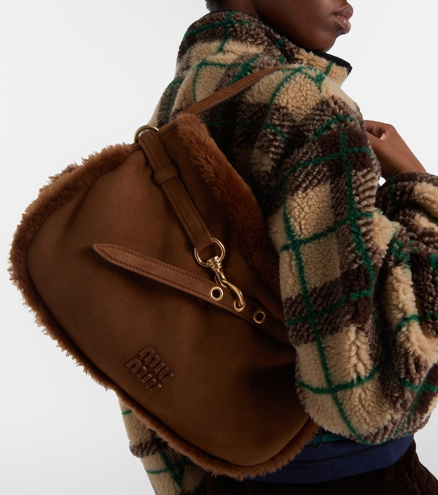 Miu Miu Aventure suede shoulder bag