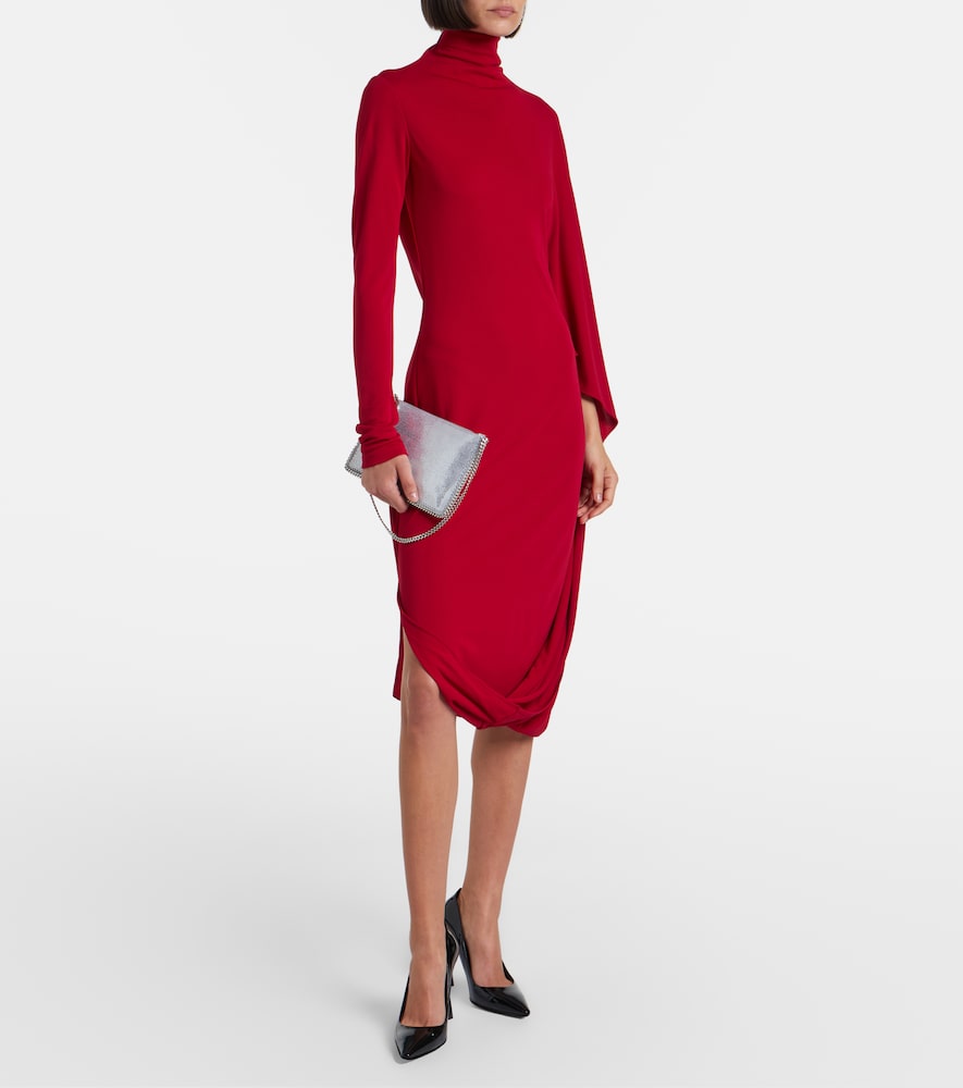 Stella McCartney Caped crêpe jersey minidress