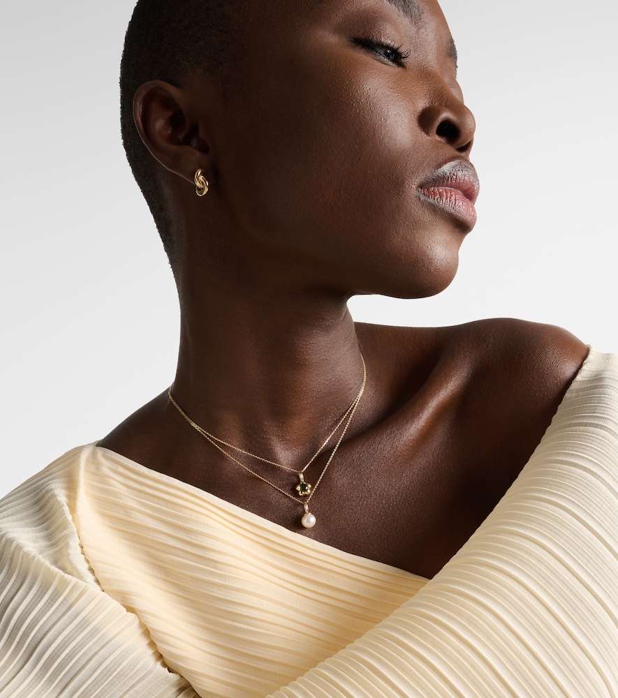 Stone and Strand Essential 18kt gold necklace with pearl