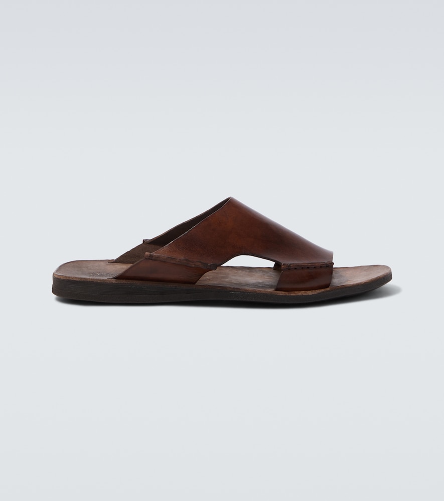 Sabah Lido leather slides