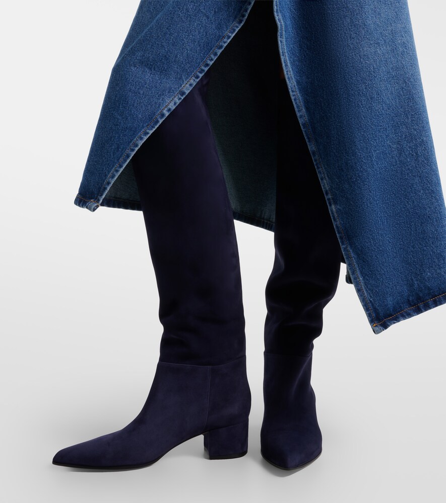 Gianvito Rossi Suede knee-high boots